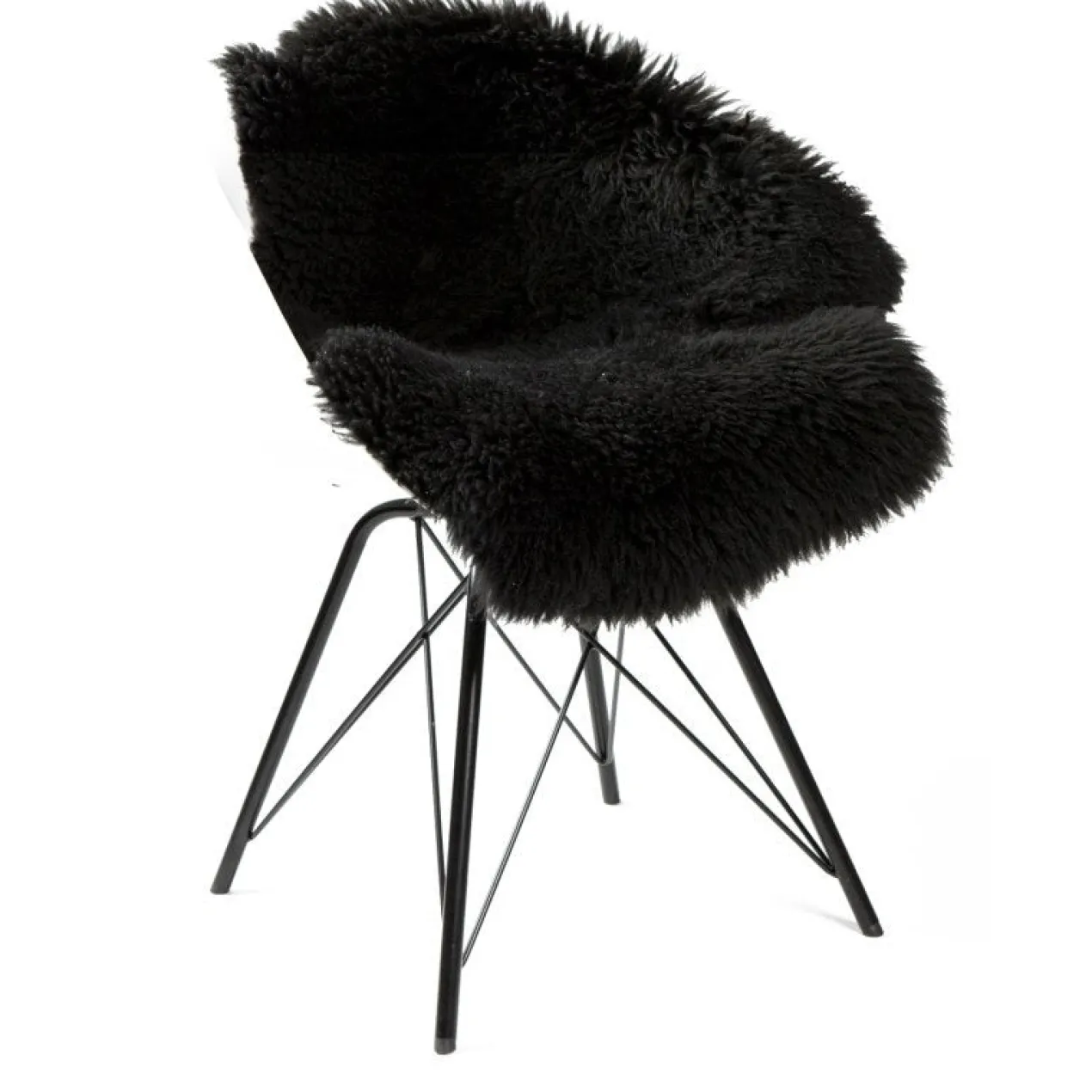 Schapenvacht shorthair black 100×65 cm