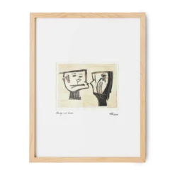Schilderij Framed artwork marty and kosso 34x44 cm