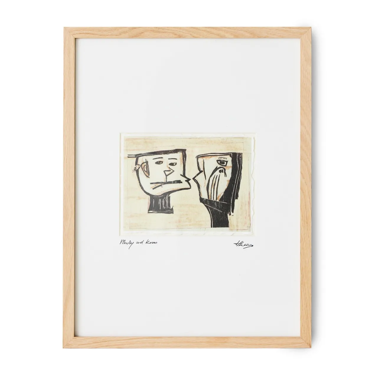 Schilderij Framed artwork marty and kosso 34x44 cm