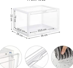 Schoenen opbergboxen - Indusign 6 stuks