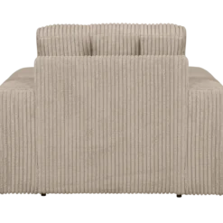 Second date fauteuil ribstof travertin