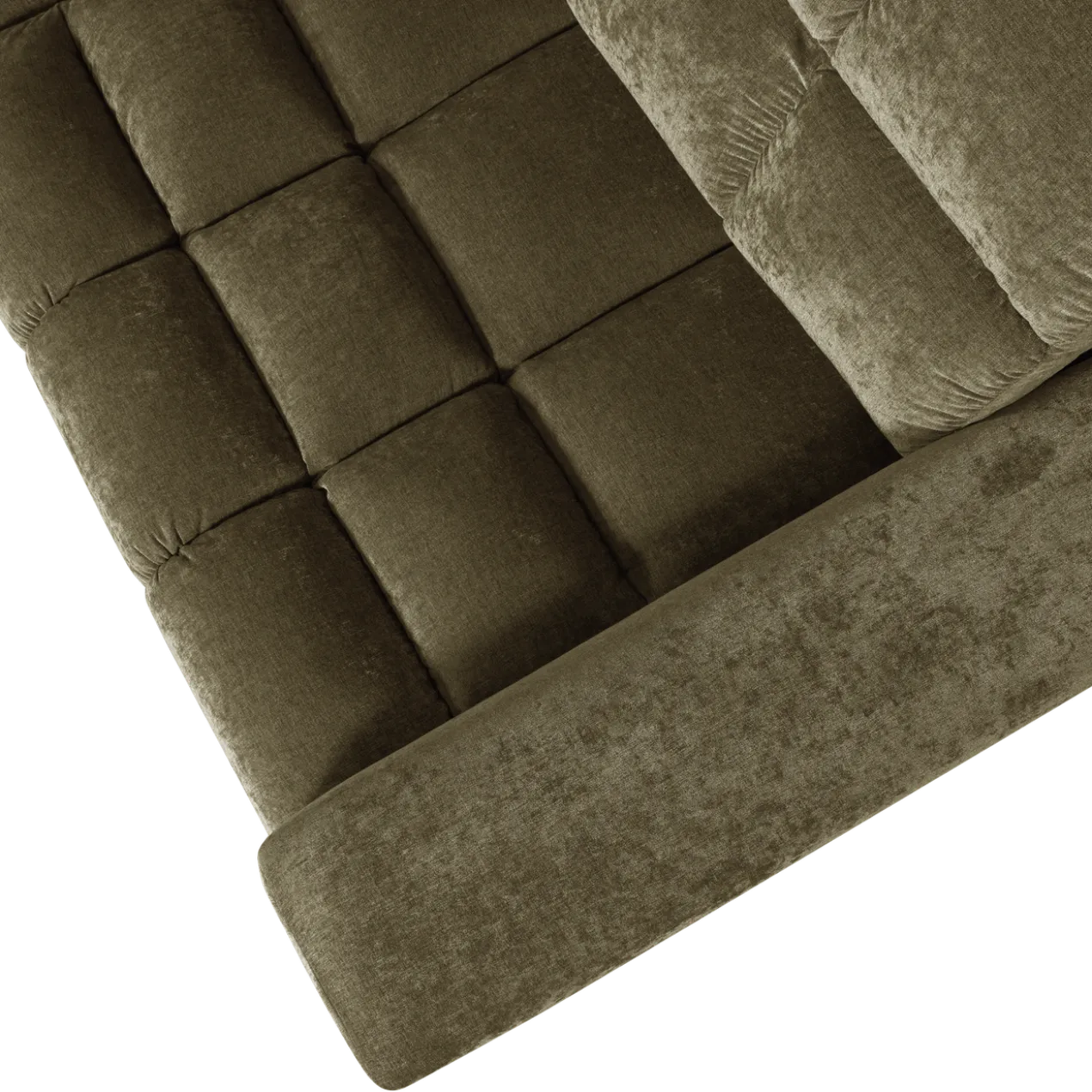 Second date hoekbank links velvet groen