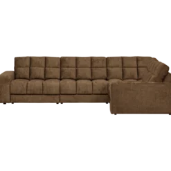 Second date hoekbank rechts structure velvet brass