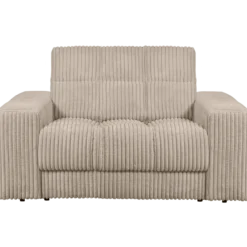 Second date loveseat ribstof travertin