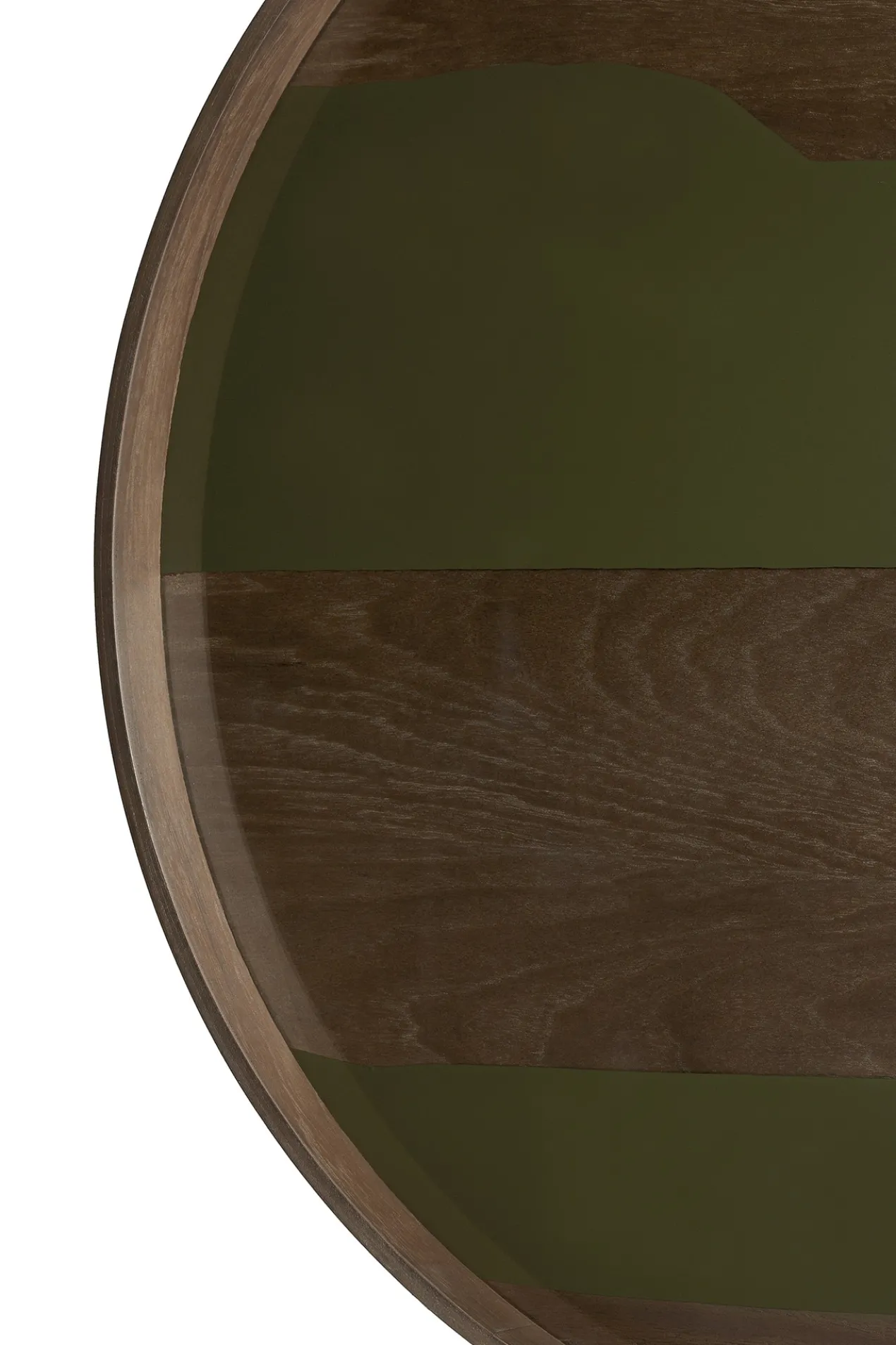 Second Nature glazen dienblad Ø61 cm - moss