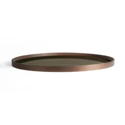 Second Nature glazen dienblad Ø92 cm - moss
