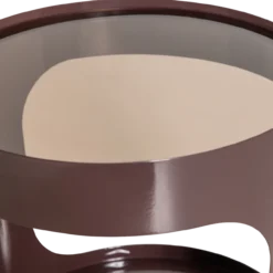 Sero bijzettafel metaal/glas bruin