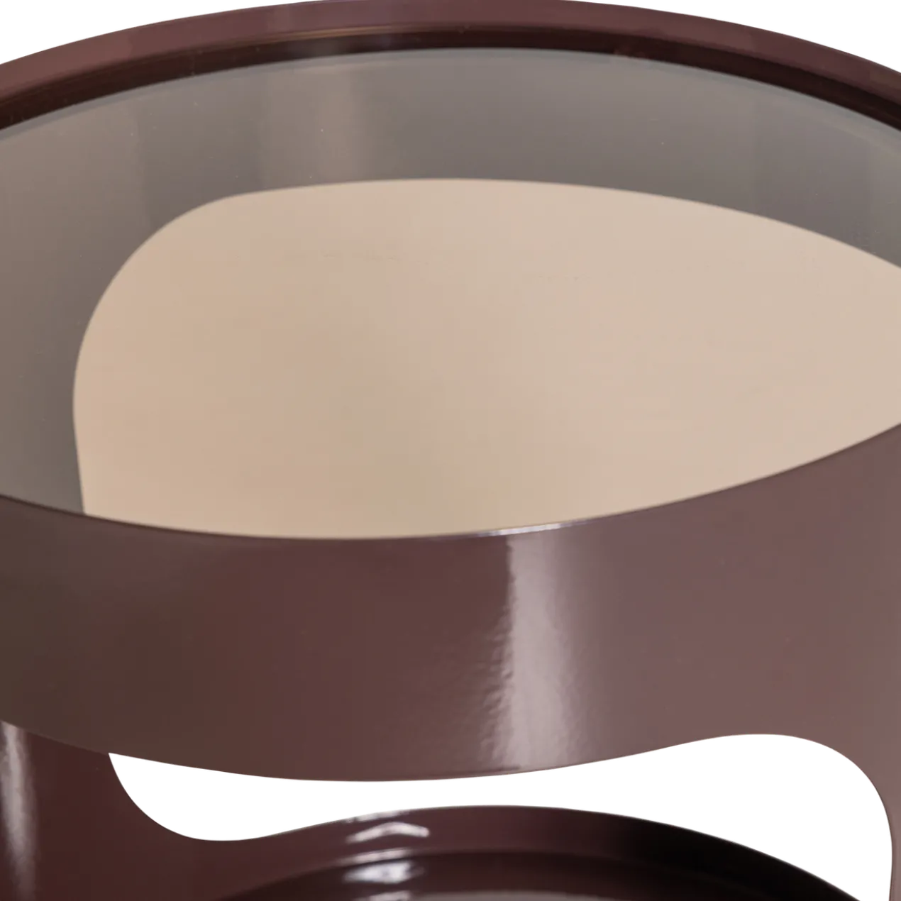 Sero bijzettafel metaal/glas bruin