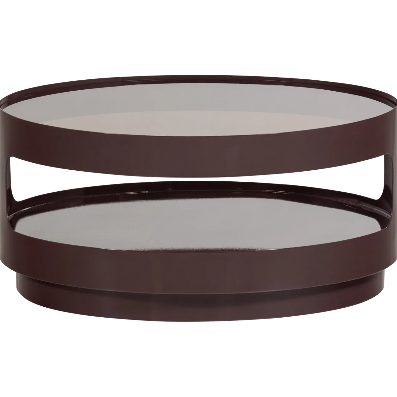 Sero salontafel metaal/glas bruin