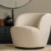 Serra draaifauteuil geweven stof off white