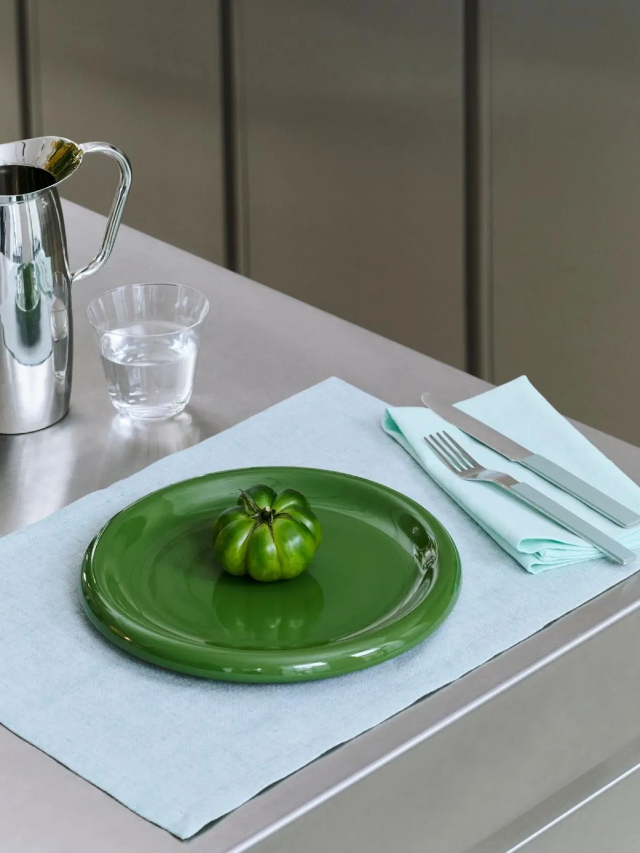 Servet/Placemat Tavolo soft blue - set van 4