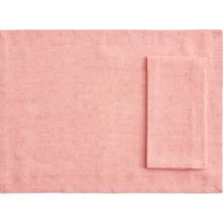 Servet/Placemat Tavolo soft coral - set van 4