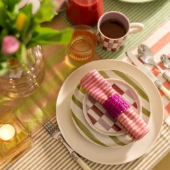 Servet ring Lode fuchsia - set van 4