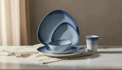 Servies Aegean Melamine set met coolerbag sea blue