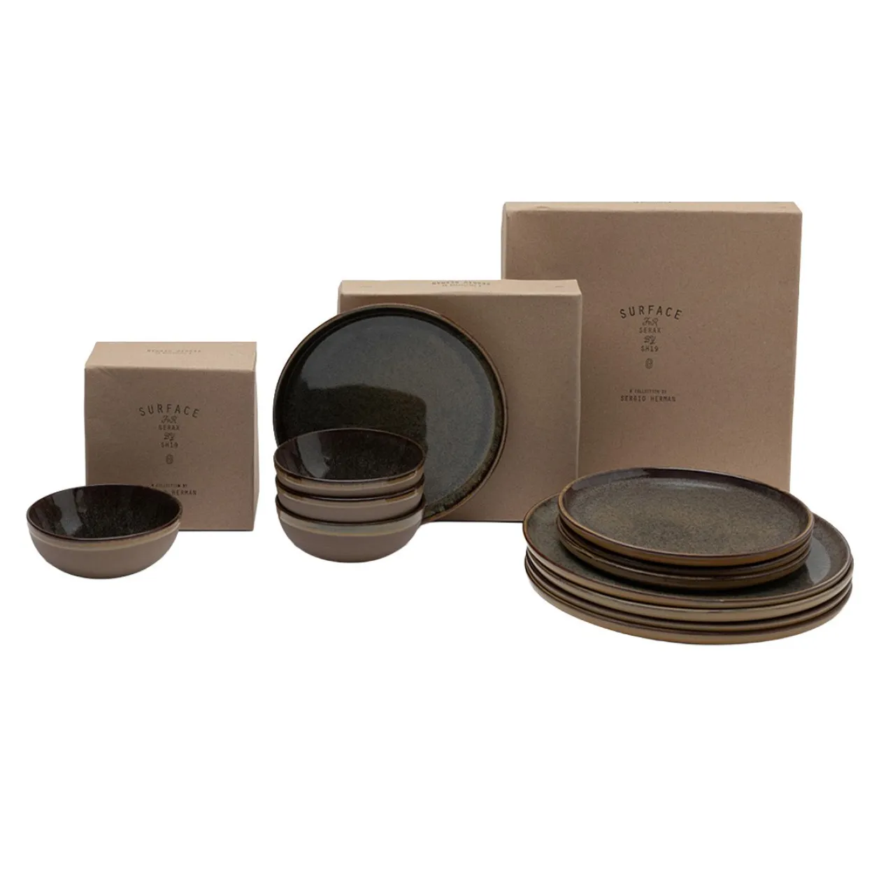 Servies Indi Grey - set van 12