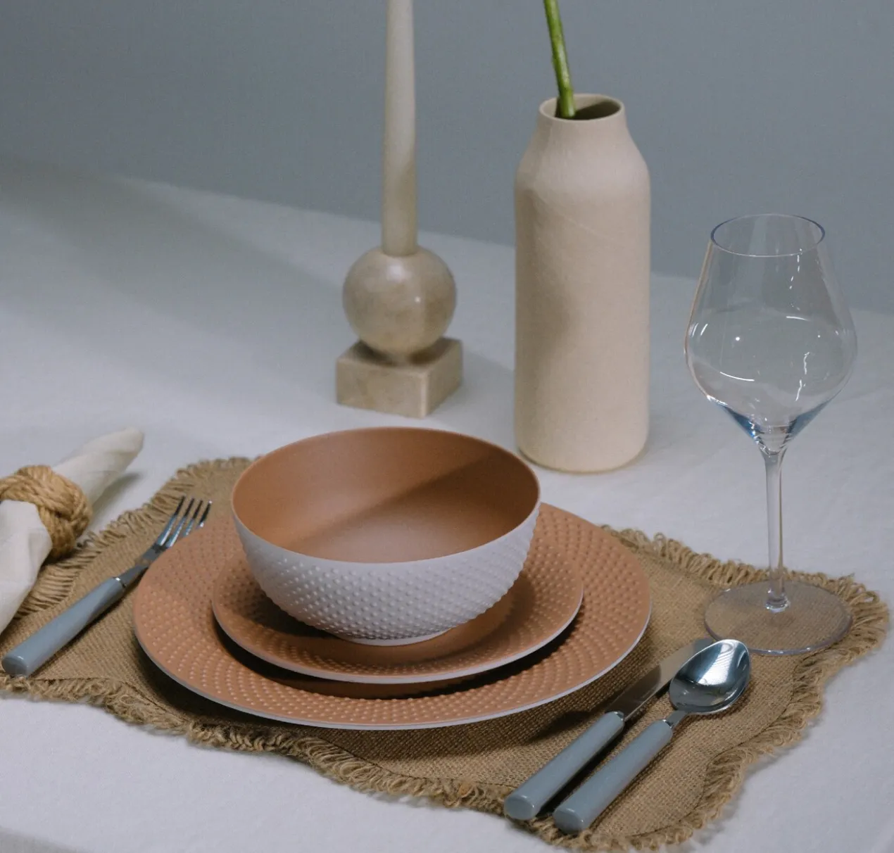 Servies Melamine Nano plate blush - set van 12