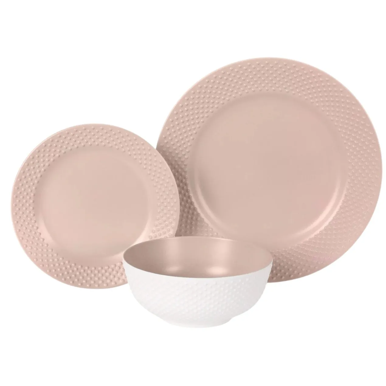 Servies Melamine Nano plate blush - set van 12