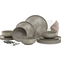 Servies Melamine pebble sky - set van 12