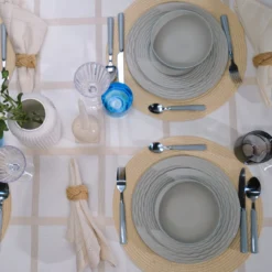 Servies Melamine Ripple sand - set van 12