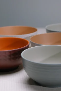 Servies Melamine Ripple sand - set van 12