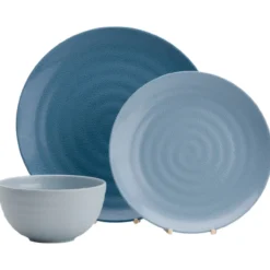 Servies Melamine shades of blue - set van 12