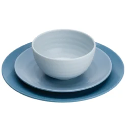 Servies Melamine shades of blue - set van 12