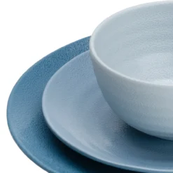 Servies Melamine shades of blue - set van 12