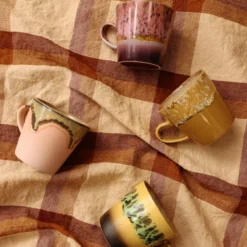 Servies 70's ceramics americano mugs radiant - set van 4