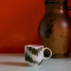 Servies 70's Ceramics cafe mug Abstract - set van 4