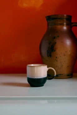 Servies 70's Ceramics cafe mug Abstract - set van 4