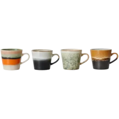 Servies 70's Ceramics Cappuccino mok Verve - set van 4