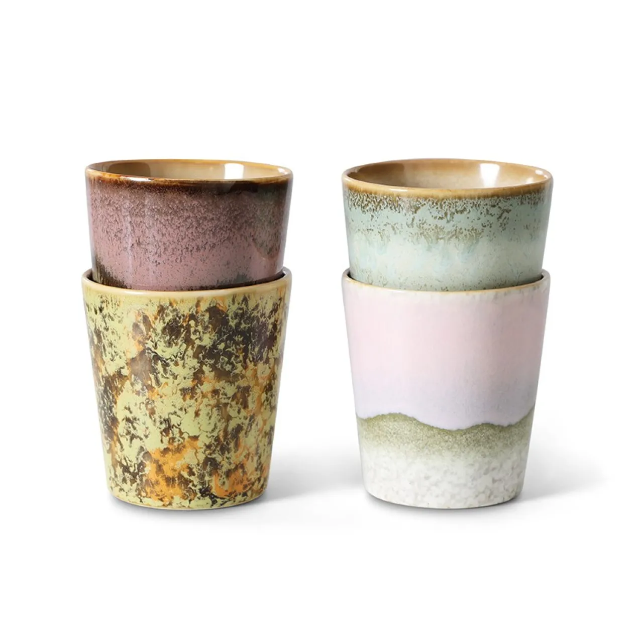 Servies 70s Ceramics coffee mok serendipity - set van 4