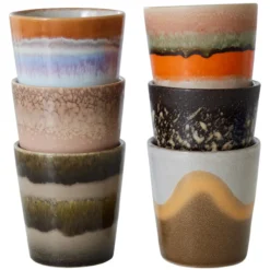 Servies 70's Ceramics Coffee mok Elements - set van 6