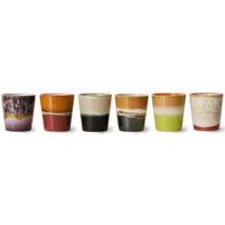 Servies 70's Ceramics Coffee mok Soil - set van 6