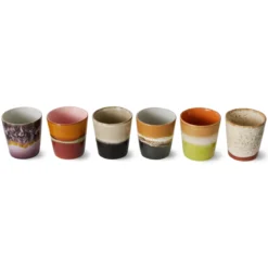 Servies 70's Ceramics Coffee mok Soil - set van 6