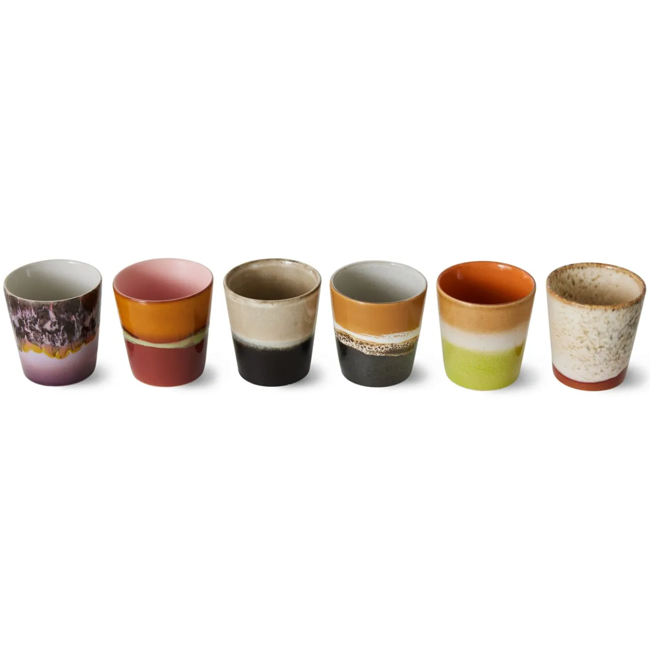 Servies 70's Ceramics Coffee mok Soil - set van 6