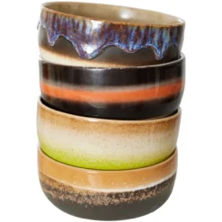 Servies 70's Ceramics dessert schaal Humus - set van 4