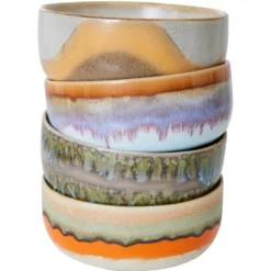 Servies 70's Ceramics dessert schaal Reef - set van 4