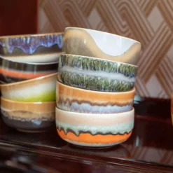Servies 70's Ceramics dessert schaal Reef - set van 4