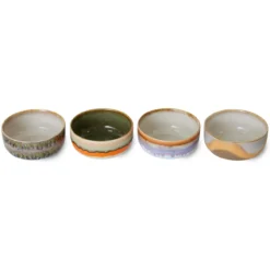 Servies 70's Ceramics dessert schaal Reef - set van 4