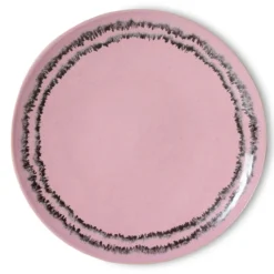 Servies 70's ceramics dinerbord Bubble - set van 2