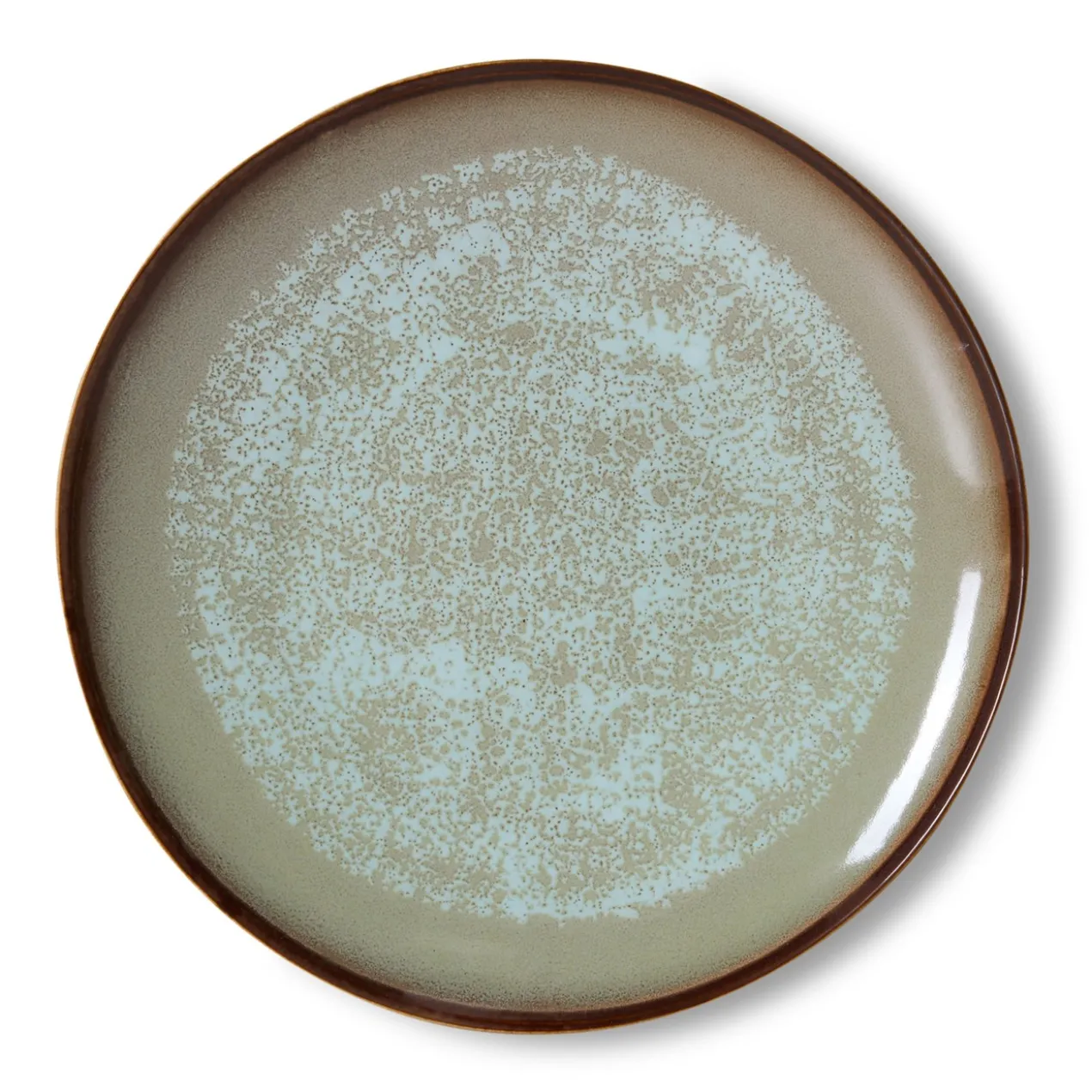 Servies 70's ceramics dinerbord Contrast - set van 2