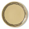 Servies 70's ceramics dinerbord Vanilla - set van 2