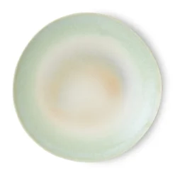 Servies 70s ceramics dinner plates palms - set van 2