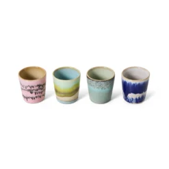 Servies 70's Ceramics eierdopje vibrance - set van 4