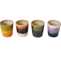 Servies 70's Ceramics Eierdopje Island - set van 4