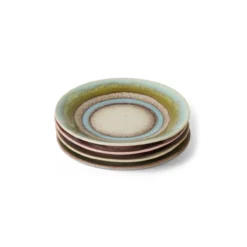 Servies 70's Ceramics gebaksbordje doodle - set van 4