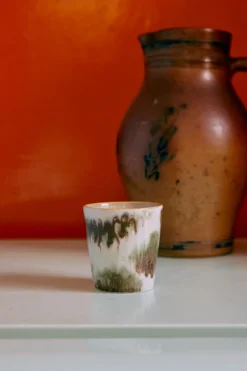 Servies 70's Ceramics koffie mok Surreal - set van 6