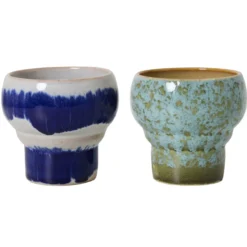 Servies 70's Ceramics Lungo mok Symbolist - set van 2