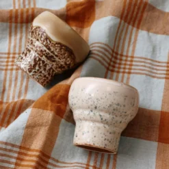 Servies 70's Ceramics Lungo Mugs coral - set van 2